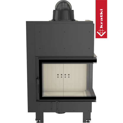 Kratki Kamineinsatz aus Stahl KRATKI MBZ rechts 13 kW Ø 200