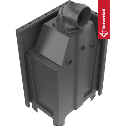 Kratki Kamineinsatz aus Stahl KRATKI MBZ links 13 kW Ø 200