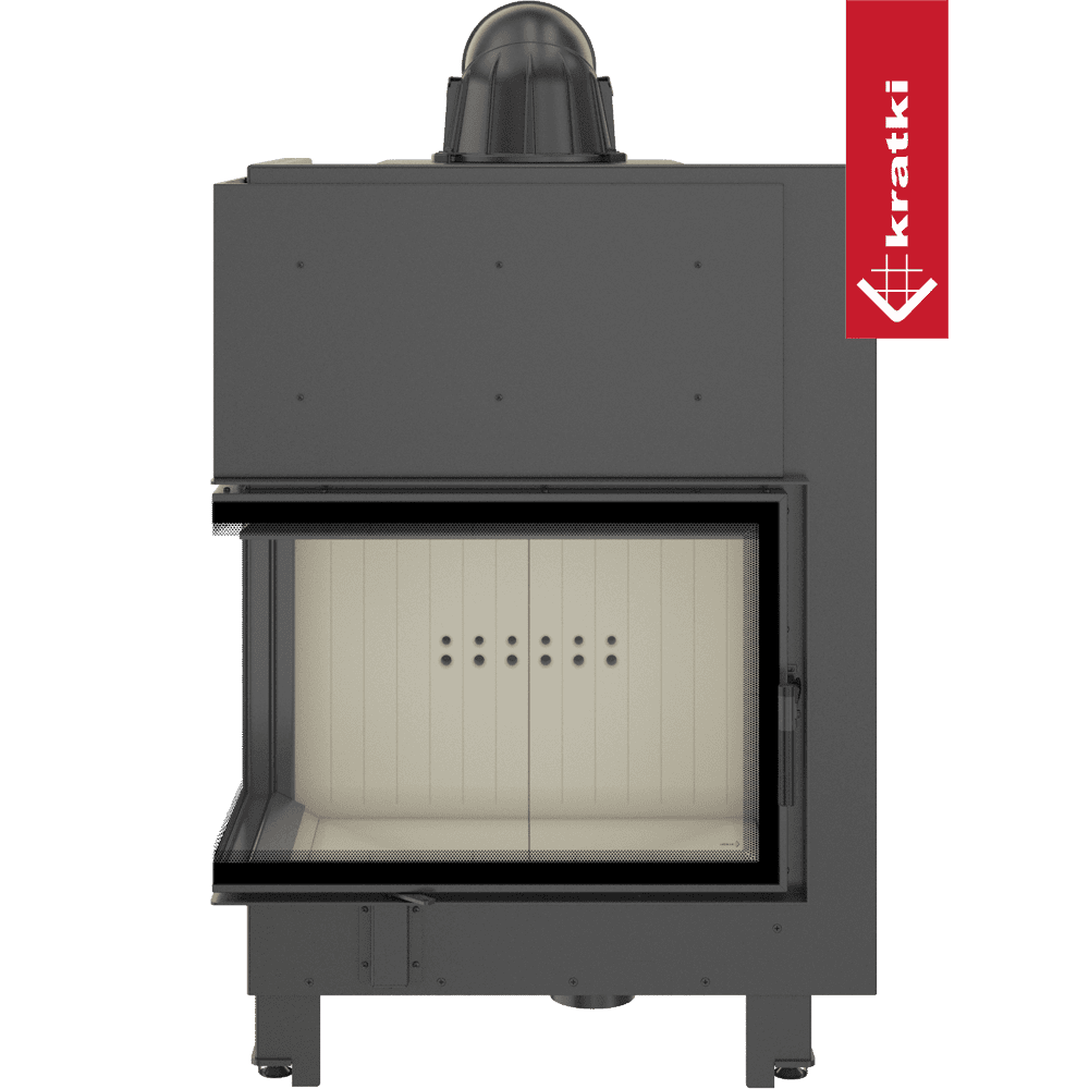 Kratki Kamineinsatz aus Stahl KRATKI MBA links 17 kW Ø 200