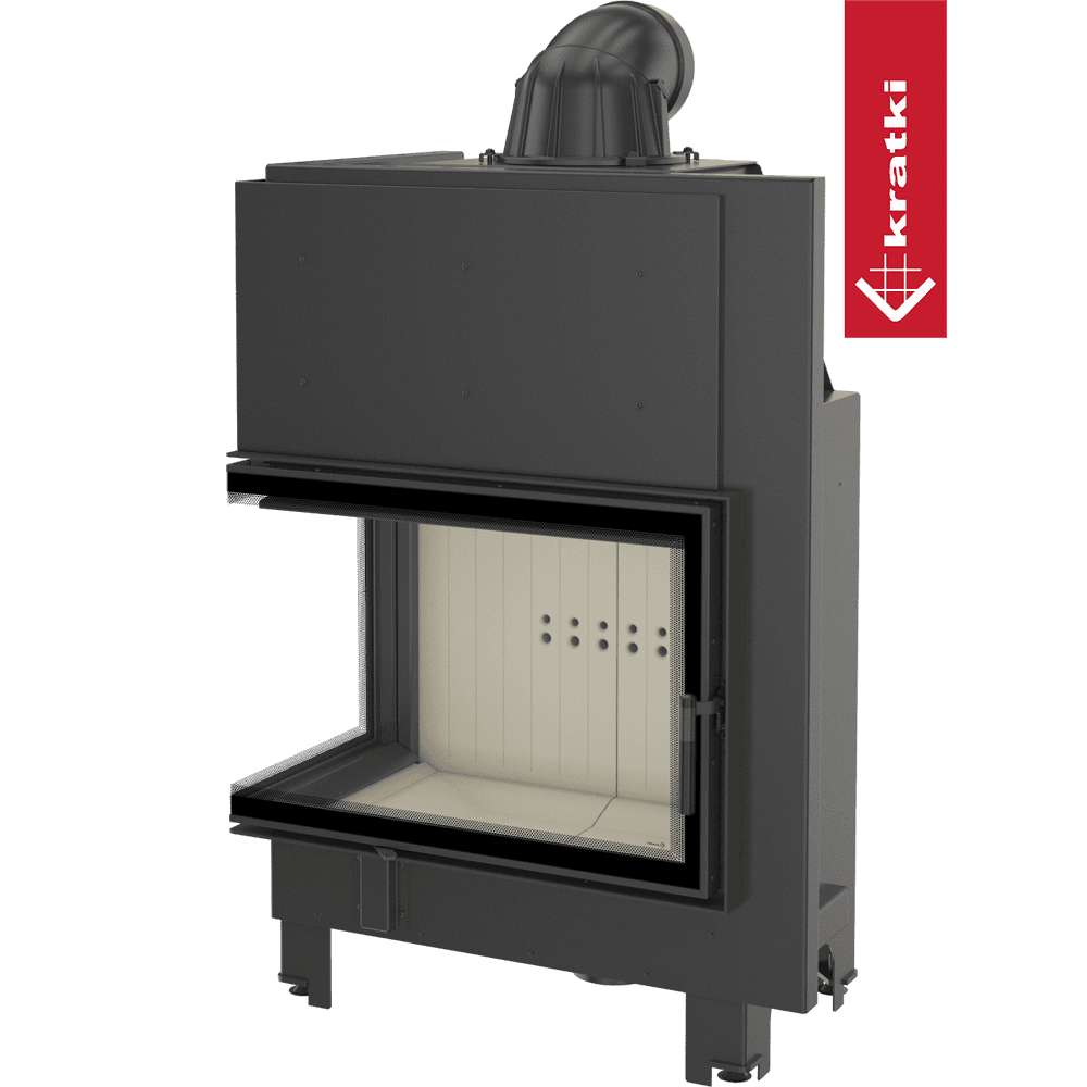 Kratki Kamineinsatz aus Stahl KRATKI MBA links 17 kW Ø 200
