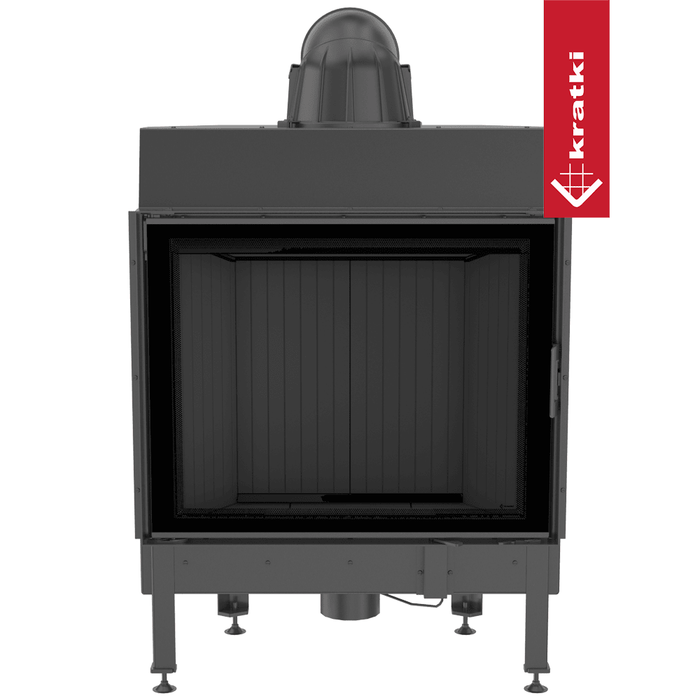 Kratki Kamineinsatz aus Stahl KRATKI NADIA 13 kW Ø 200 schwarz Verkleidung