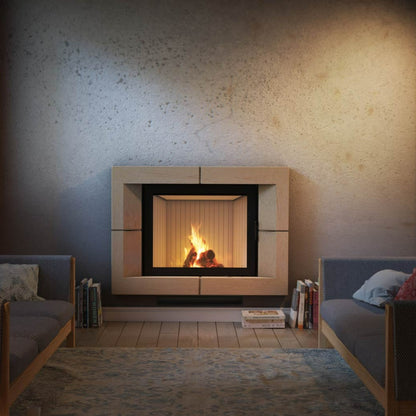 Kratki Kamineinsatz aus Stahl KRATKI NADIA 13 kW Ø 200 schwarz Verkleidung