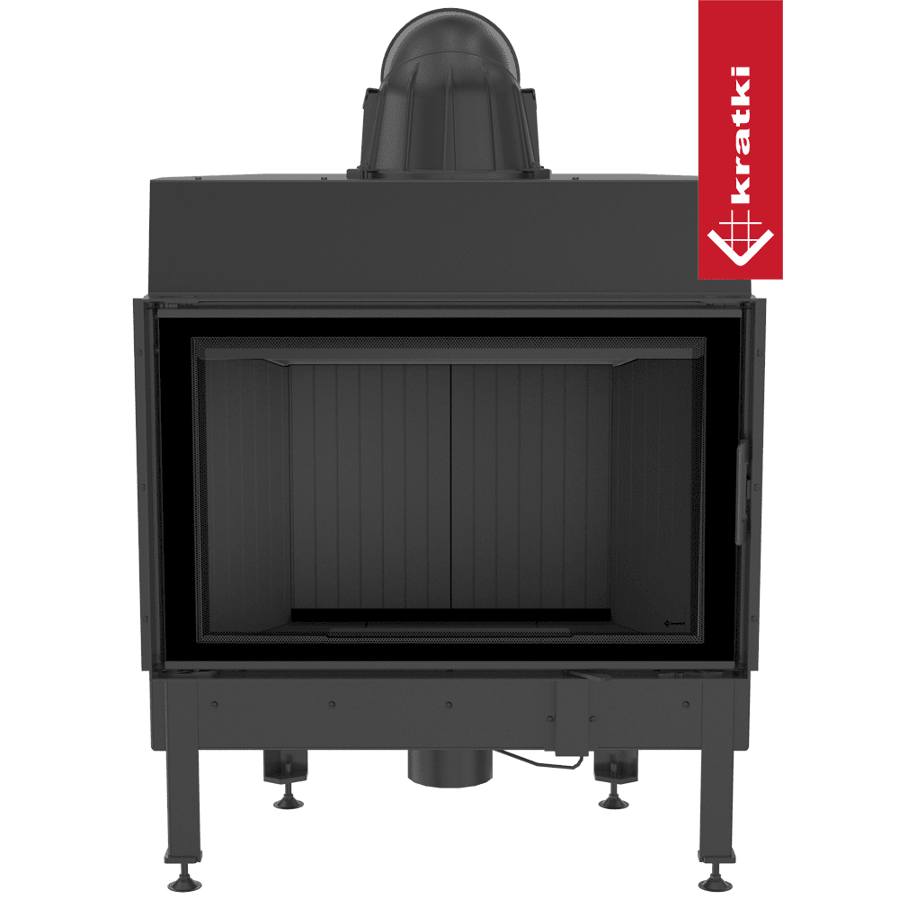 Kratki Kamineinsatz aus Stahl KRATKI NADIA 12 kW Ø 200 schwarz Verkleidung