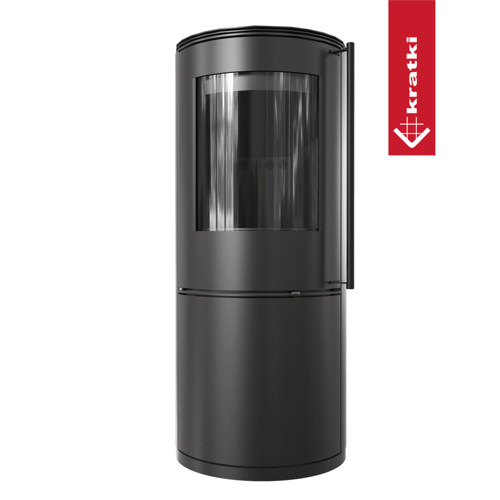 Kratki Kaminofen aus Stahl KRATKI PICARD Ø 150 9 kW schwarz Verkleidung