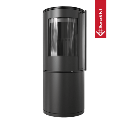 Kratki Kaminofen aus Stahl KRATKI PICARD Ø 150 9 kW schwarz Verkleidung