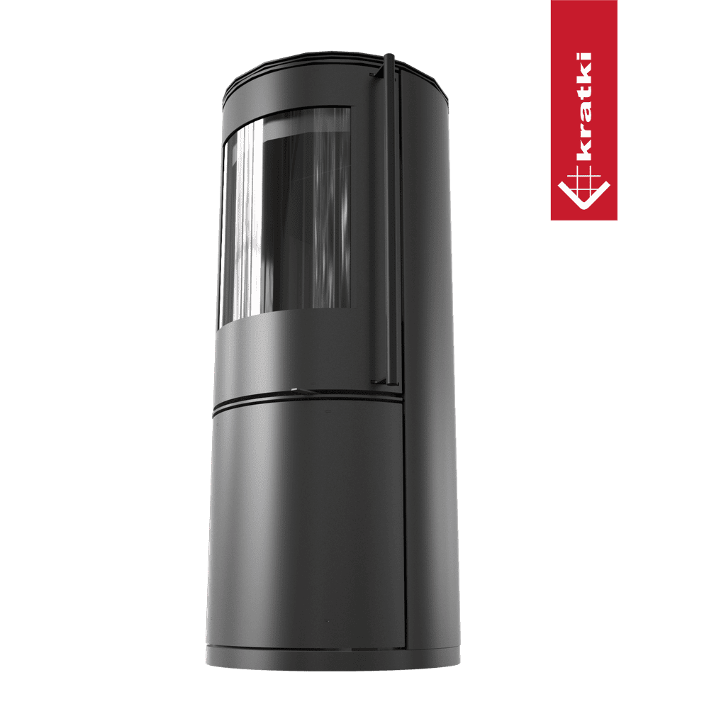 Kratki Kaminofen aus Stahl KRATKI PICARD Ø 150 9 kW schwarz Verkleidung