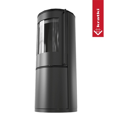 Kratki Kaminofen aus Stahl KRATKI PICARD Ø 150 9 kW schwarz Verkleidung