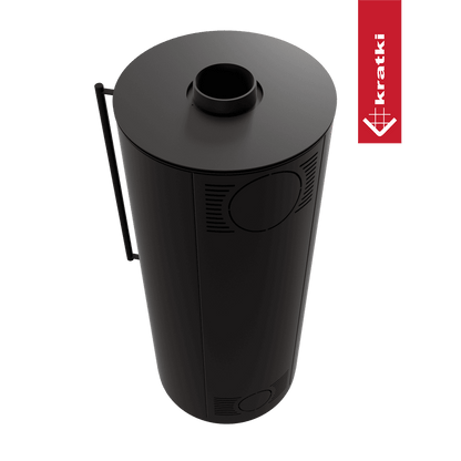 Kratki Kaminofen aus Stahl KRATKI PICARD Ø 150 9 kW schwarz Verkleidung