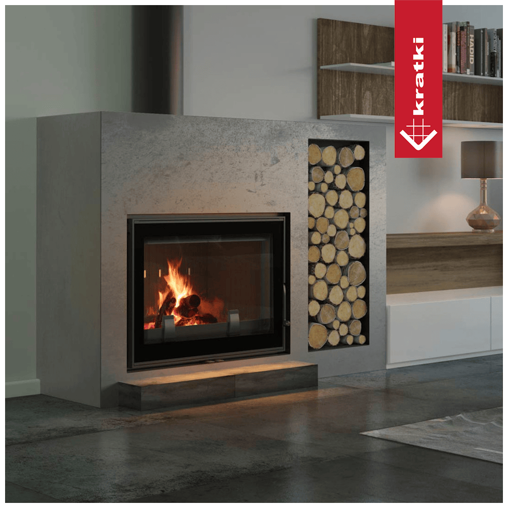 Kratki Kamineinsatz Gusseisen KRATKI FRANEK 12 kW Ø 200