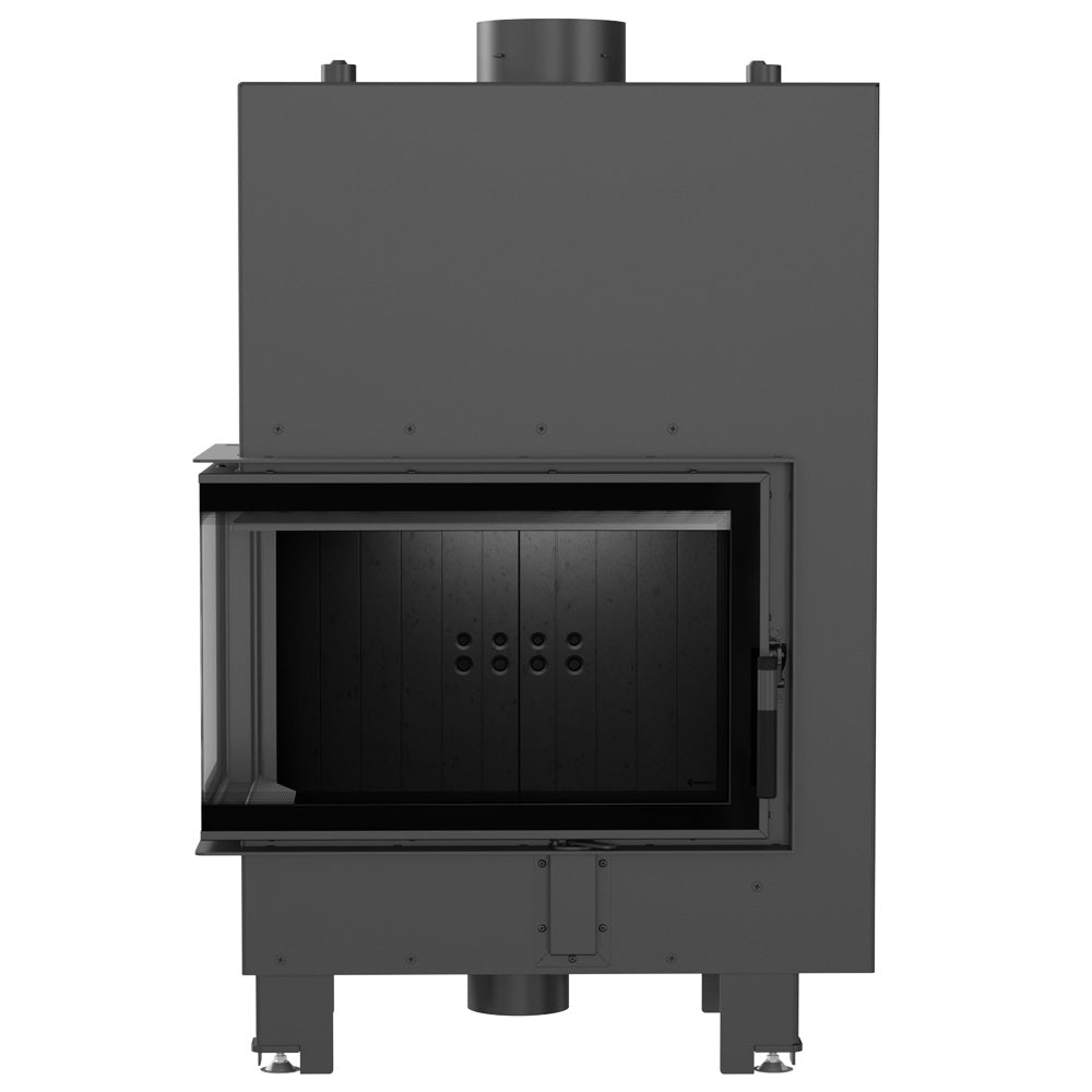 Kratki Wasserführender Kamineinsatz KRATKI MBM links 12 kW Ø 180 schwarz Verkleidung