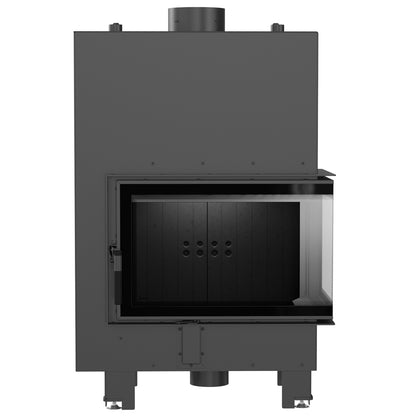 Kratki Wasserführender Kamineinsatz KRATKI MBM rechts 12 kW Ø 180 schwarz Verkleidung