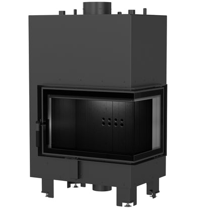 Kratki Wasserführender Kamineinsatz KRATKI MBM rechts 12 kW Ø 180 schwarz Verkleidung