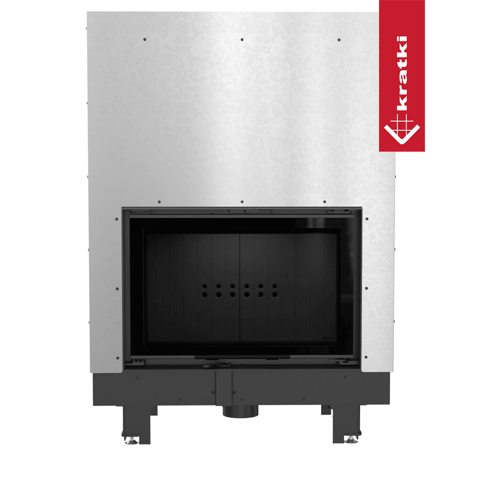Kratki Wasserführender Kamineinsatz KRATKI MBO 15 kW Ø 200 mit Schiebetür schwarz Verkleidung