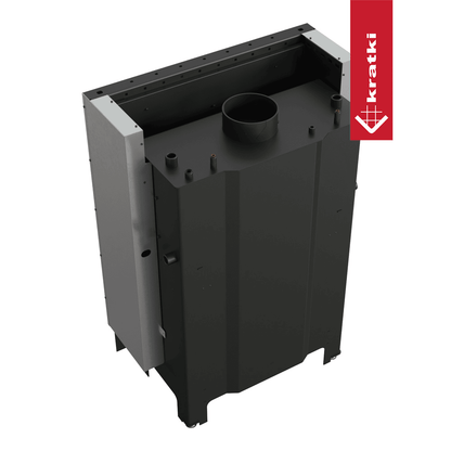 Kratki Wasserführender Kamineinsatz KRATKI MBO 15 kW Ø 200 mit Schiebetür schwarz Verkleidung