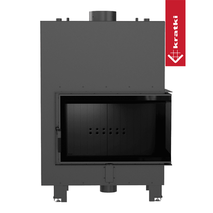 Kratki Wasserführender Kamineinsatz KRATKI MBO rechts 15 kW Ø 200 schwarz Verkleidung