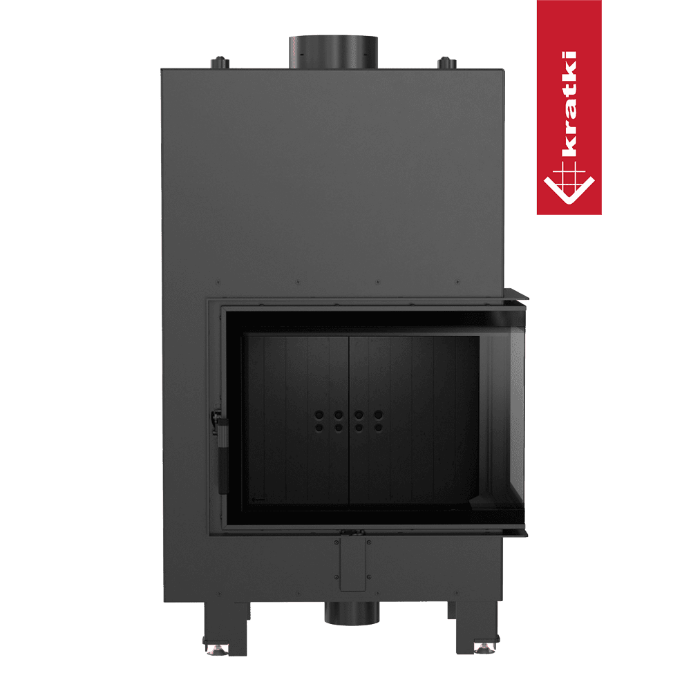 Kratki Wasserführender Kamineinsatz KRATKI MBZ rechts 13 kW Ø 200 schwarz Verkleidung