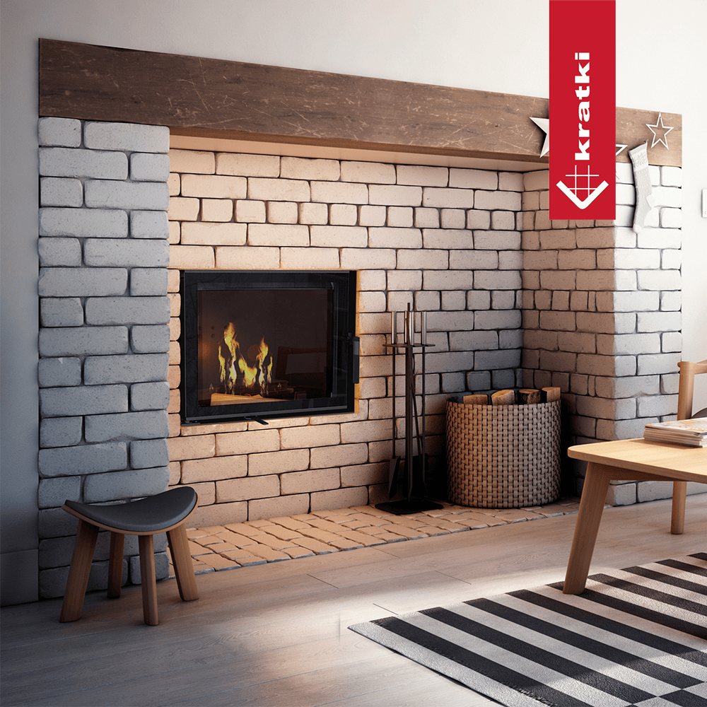 Kratki Wasserführender Kamineinsatz KRATKI MBZ 13 kW Ø 200 Schwarze Thermotec-Auskleidung