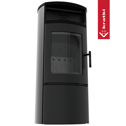 Kratki Kaminofen aus Stahl KRATKI FALCON W Ø 150 10 kW schwarz Verkleidung