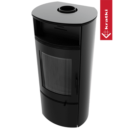 Kratki Kaminofen aus Stahl KRATKI FALCON W Ø 150 10 kW schwarz Verkleidung