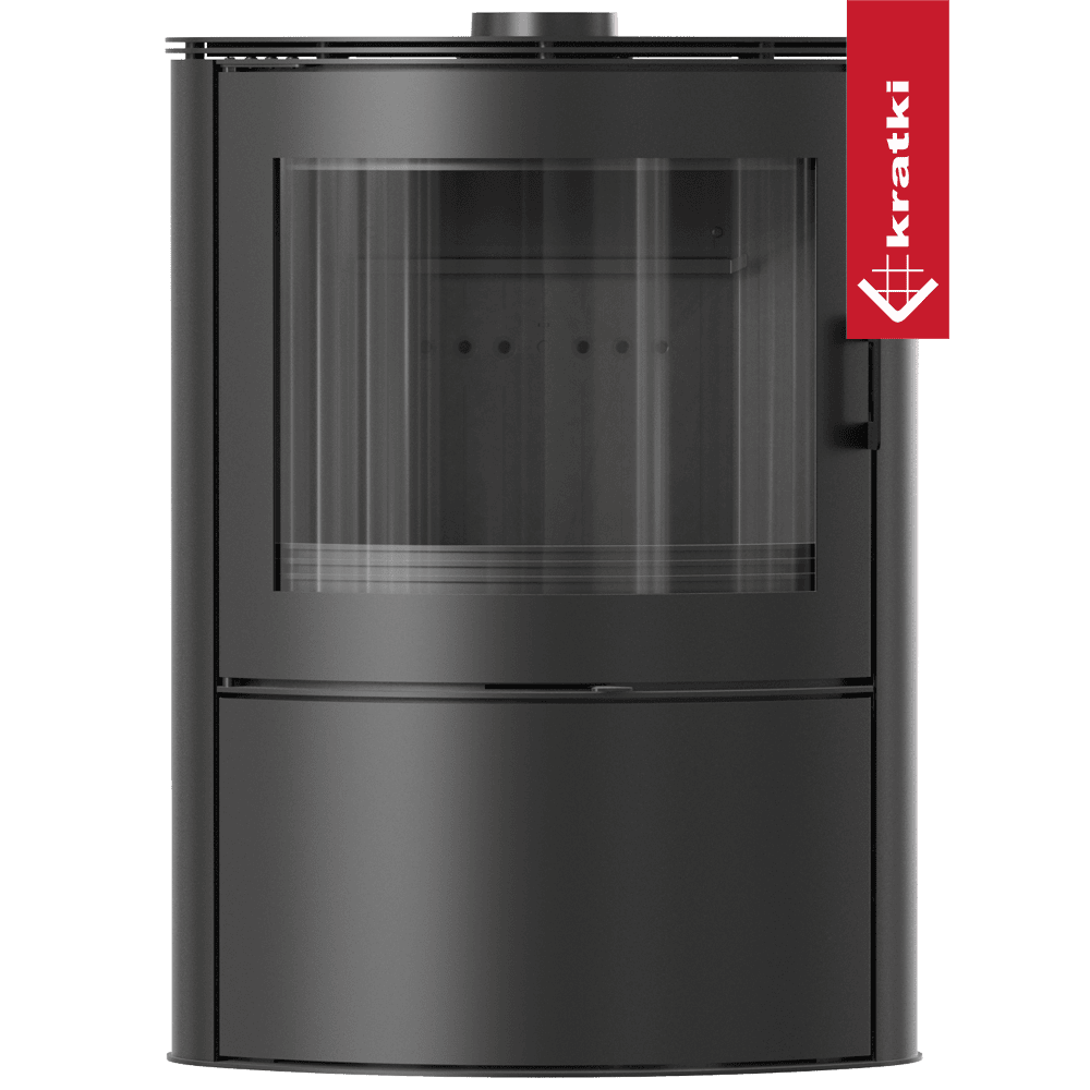 Kratki Kaminofen aus stahl KRATKI AB S/2 Ø 150 10 kW schwarz Verkleidung