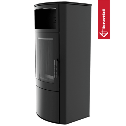 Kratki Kaminofen aus stahl KRATKI TITAN Ø 150 11 kW schwarz Verkleidung