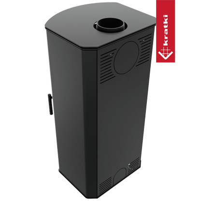 Kratki Kaminofen aus stahl KRATKI TITAN Ø 150 11 kW schwarz Verkleidung