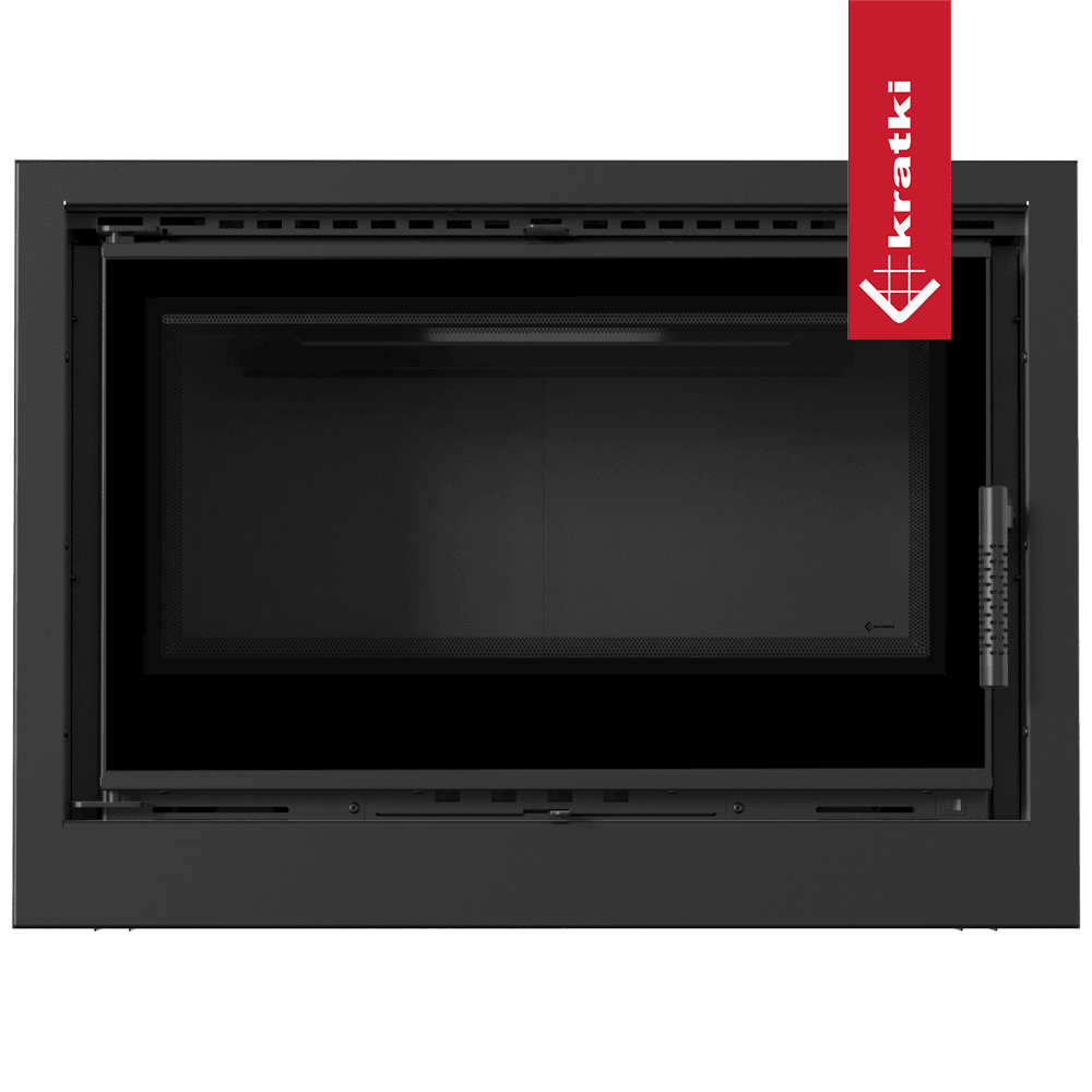 Kratki Kamin-Kassette KRATKI ARKE 80 12 kW Ø 200 schwarz Verkleidung