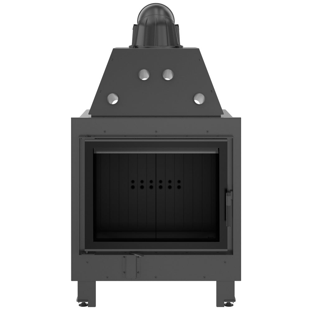 Kratki Kamineinsatz aus Stahl KRATKI MBA 17 kW Ø 200 schwarz Verkleidung