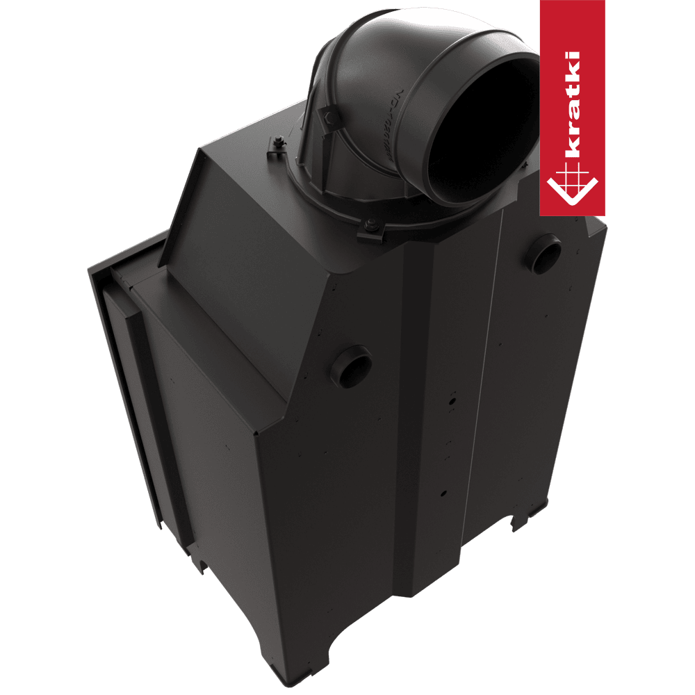 Kratki Kamineinsatz aus Stahl KRATKI MBM 10 kW Ø 200 schwarz Verkleidung