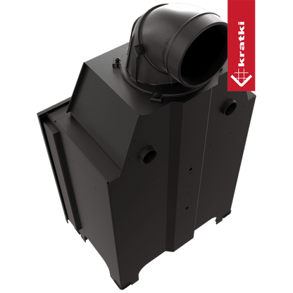 Kratki Kamineinsatz aus Stahl KRATKI MBM 10 kW Ø 200 schwarz Verkleidung