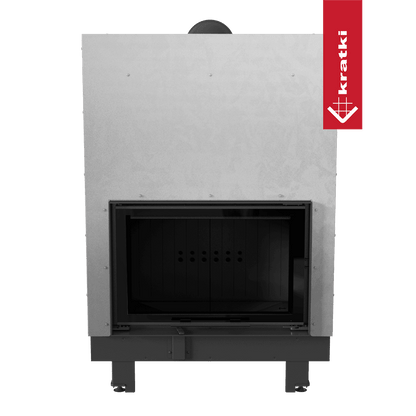 Kratki Kamineinsatz aus Stahl KRATKI MBO 15 kW Ø 200 mit Schiebetür schwarz Verkleidung