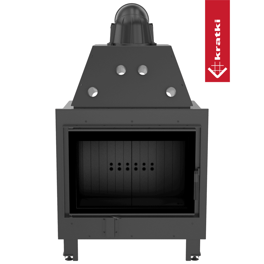 Kratki Kamineinsatz aus Stahl KRATKI MBO 15 kW Ø 200 schwarz Verkleidung