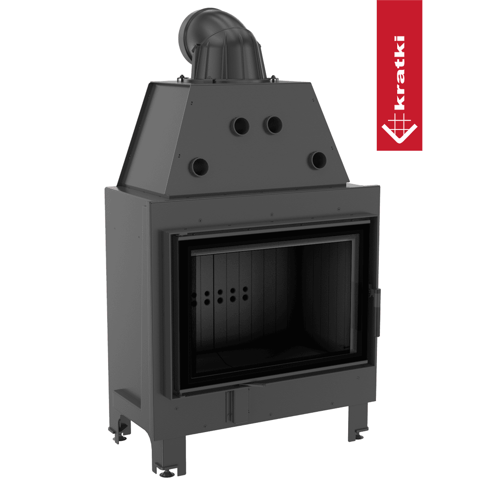 Kratki Kamineinsatz aus Stahl KRATKI MBO 15 kW Ø 200 schwarz Verkleidung