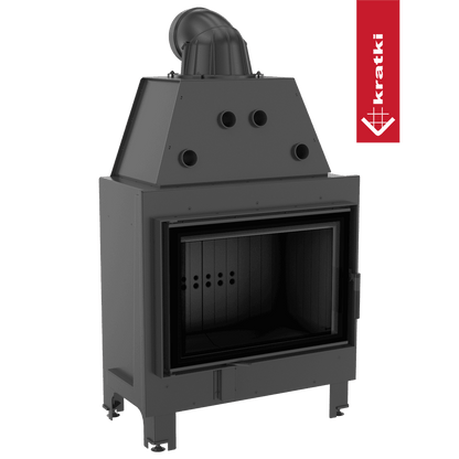 Kratki Kamineinsatz aus Stahl KRATKI MBO 15 kW Ø 200 schwarz Verkleidung