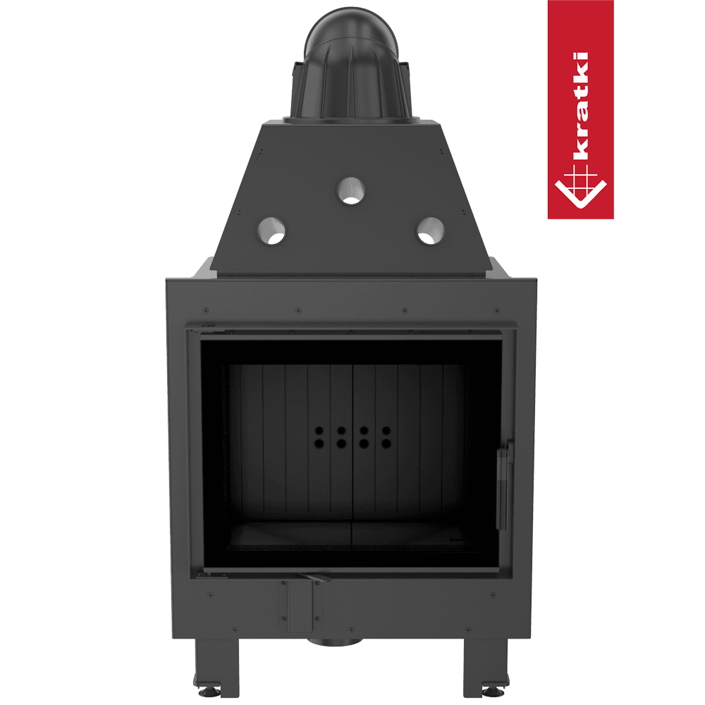 Kratki Kamineinsatz aus Stahl KRATKI MBZ 13 kW Ø 200 schwarz Verkleidung