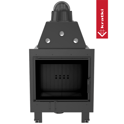 Kratki Kamineinsatz aus Stahl KRATKI MBZ 13 kW Ø 200 schwarz Verkleidung