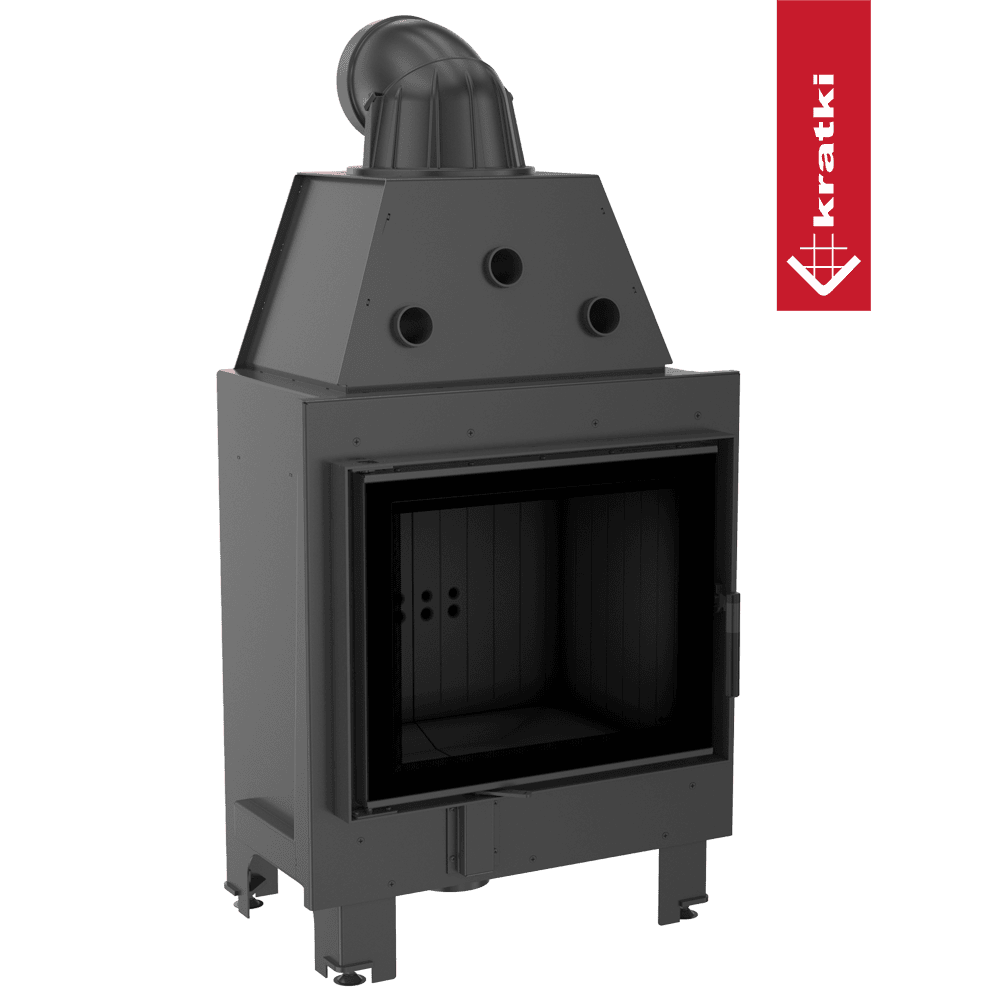 Kratki Kamineinsatz aus Stahl KRATKI MBZ 13 kW Ø 200 schwarz Verkleidung