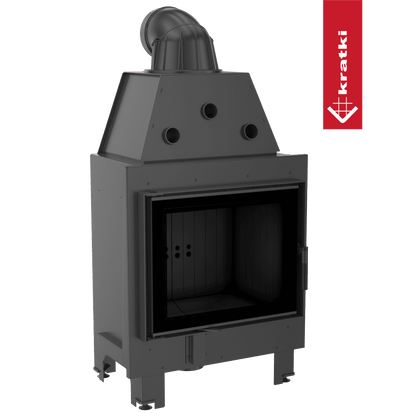 Kratki Kamineinsatz aus Stahl KRATKI MBZ 13 kW Ø 200 schwarz Verkleidung