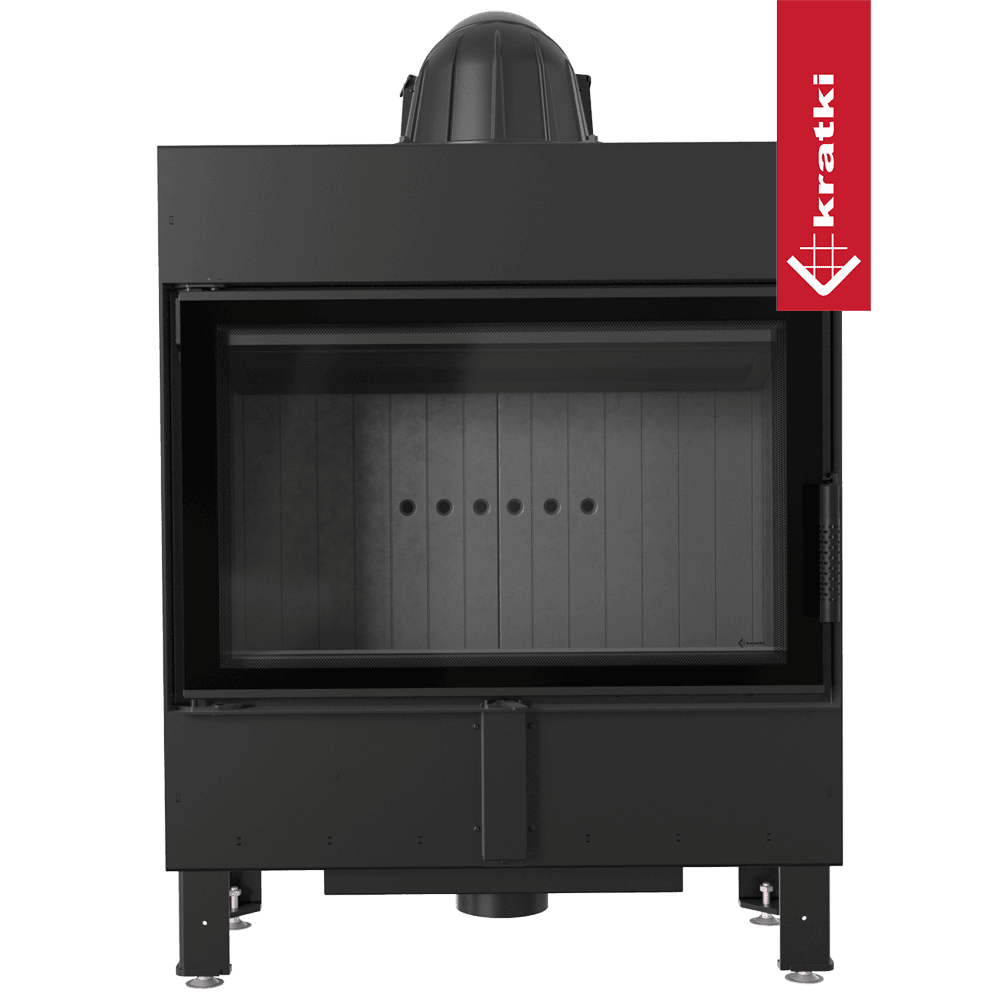 Kratki Kamineinsatz KRATKI LUCY SLIM 10 kW Ø 160 Doppelverglassung schwarz Verkleidung