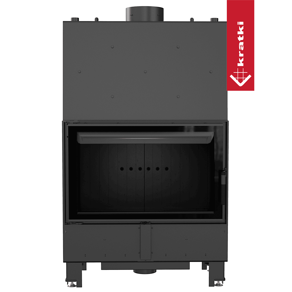 Kratki Wasserführender Kamineinsatz KRATKI LUCY 16 kW Ø 200 Doppelverglasung schwarz Verkleidung