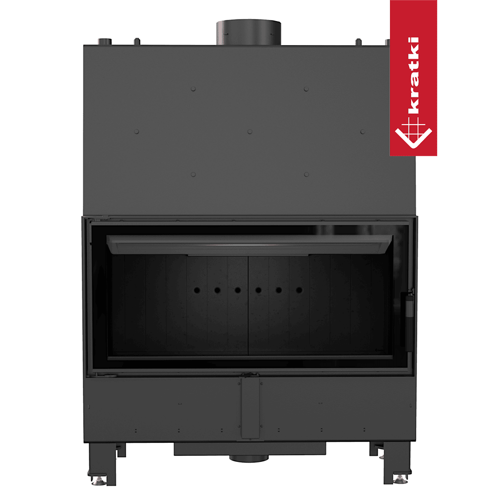 Kratki Wasserführender Kamineinsatz KRATKI LUCY 20 kW Ø 200 Doppelverglasung schwarz Verkleidung