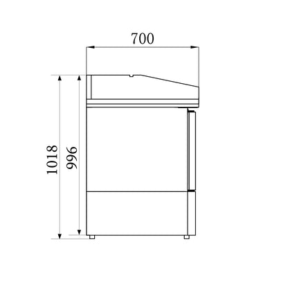 CombiSteel PIZZATISCH 3 TÜREN