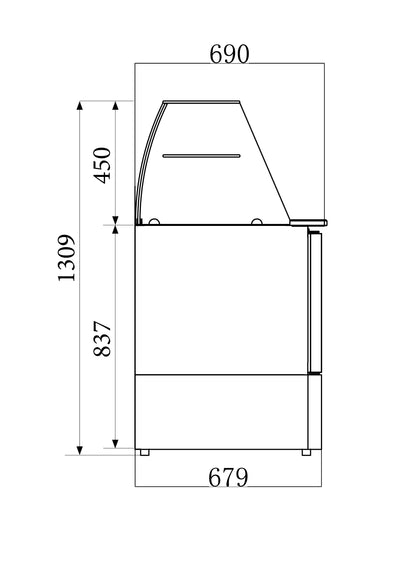 CombiSteel GEKÜHLTE SALADETTE MIT GLAS 3 TÜREN