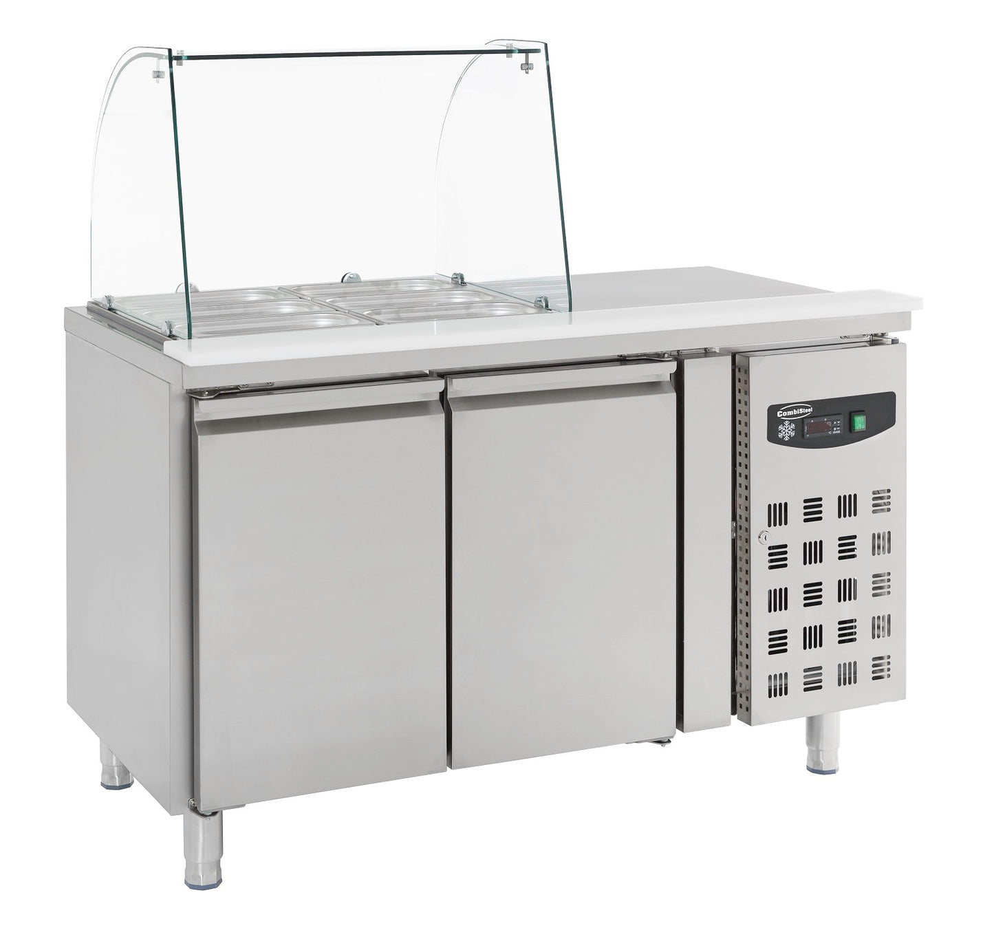 CombiSteel KÜHLTISCH MIT GLAS 2 TÜREN