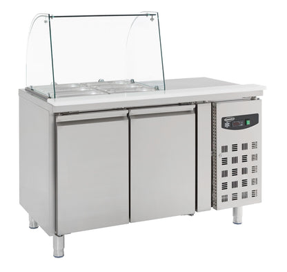 CombiSteel KÜHLTISCH MIT GLAS 2 TÜREN