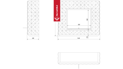 Kratki Portal Bioethanolkamin EGZUL TÜV weiß