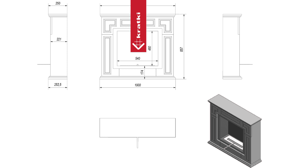Kratki Portal Bioethanolkamin MARCH TÜV weiß