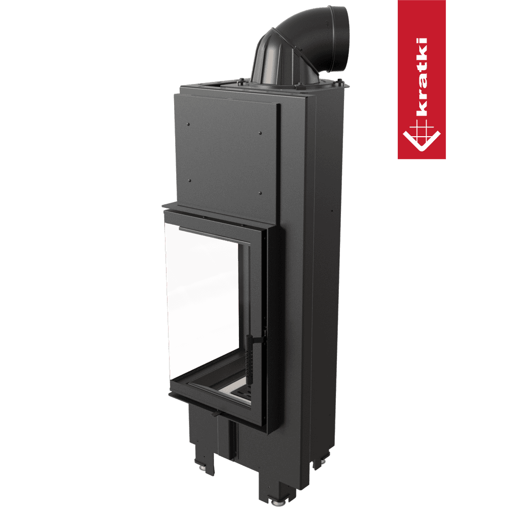 Kratki Kamineinsatz aus Stahl KRATKI MBN links 10 kW Ø 200