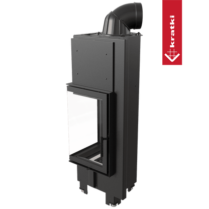 Kratki Kamineinsatz aus Stahl KRATKI MBN links 10 kW Ø 200