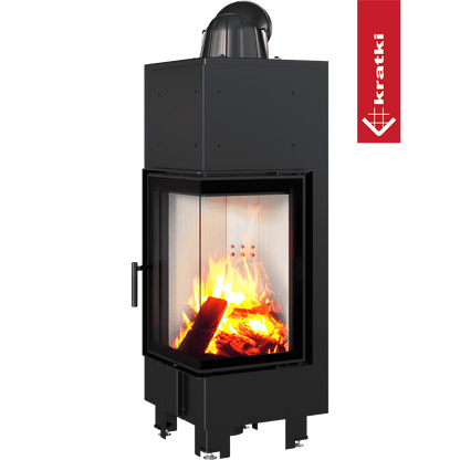 Kratki Kamineinsatz aus Stahl KRATKI MBN rechts 10 kW Ø 200